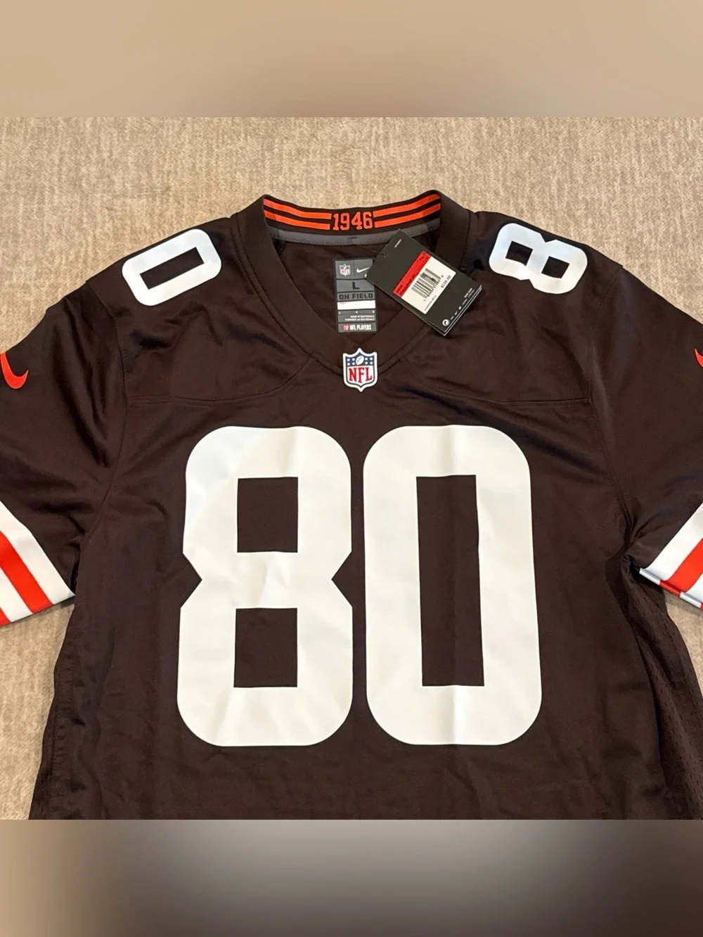 Men’s Size Large Jarvis Landry #80 Cleveland Browns On Field Game Jersey NEW